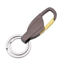 Men Metal Car Key Ring Creative Cool Key Chain Circle Advertisement Small Gifts Customizable Key