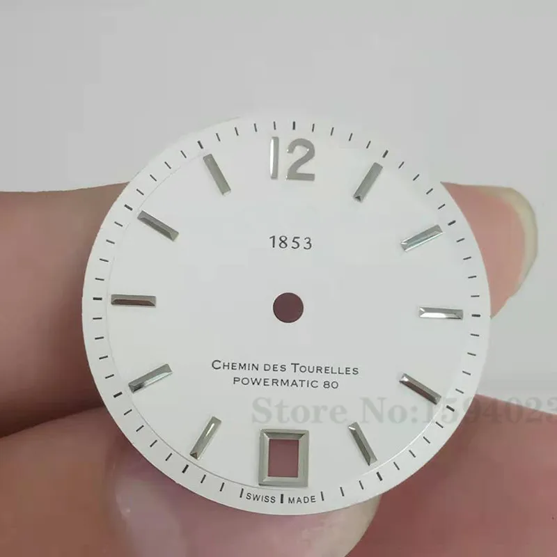 White silver dial 27,8 мм часы циферблат для T099207A женские механические T099 часы текстовые часы аксессуары T099207 Ремонт частей - Цвет: White silver dial