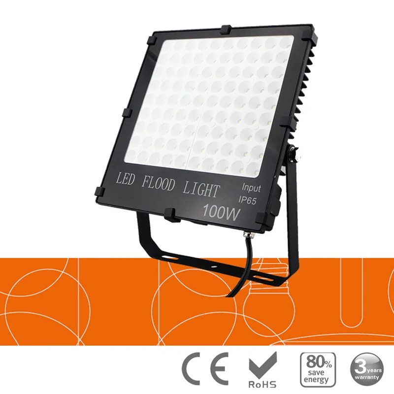 4pcs/lot Untrathin Outdoor LED Reflector Flood Lamp 100w 200w 150w AC85-265V Waterproof IP65 Garden Light Floodlight SMD Chip
