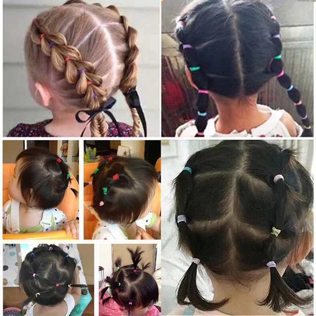 2000pcs accessori per capelli per ragazze regalo elastico in Nylon fasce elastiche per capelli fascia per capelli fasce per coda di cavallo per bambini ornamenti per bambini 2
