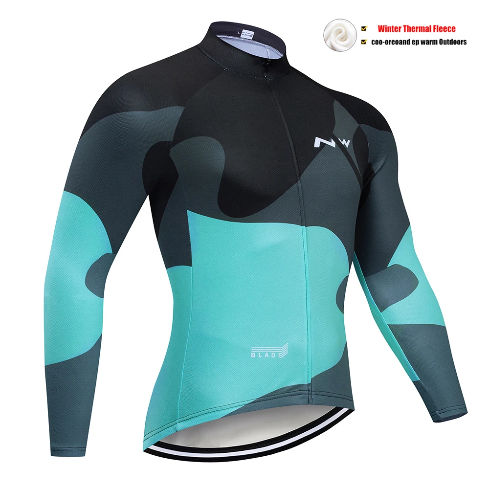 Pic Color Pro Team NW велосипедная майка 9D комплект с нагрудником MTB Униформа велосипедная одежда мужская зимняя теплая флисовая велосипедная Одежда для велоспорта - Цвет: Pic Color
