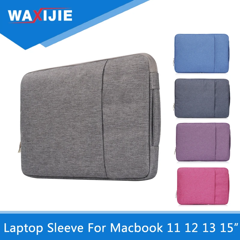 

Denim Laptop Sleeve Notebook Case Bag For Macbook 11 13 15 Inch Air Pro 13.3",15.4" Retina Unisex Liner Sleeve Free Shipping