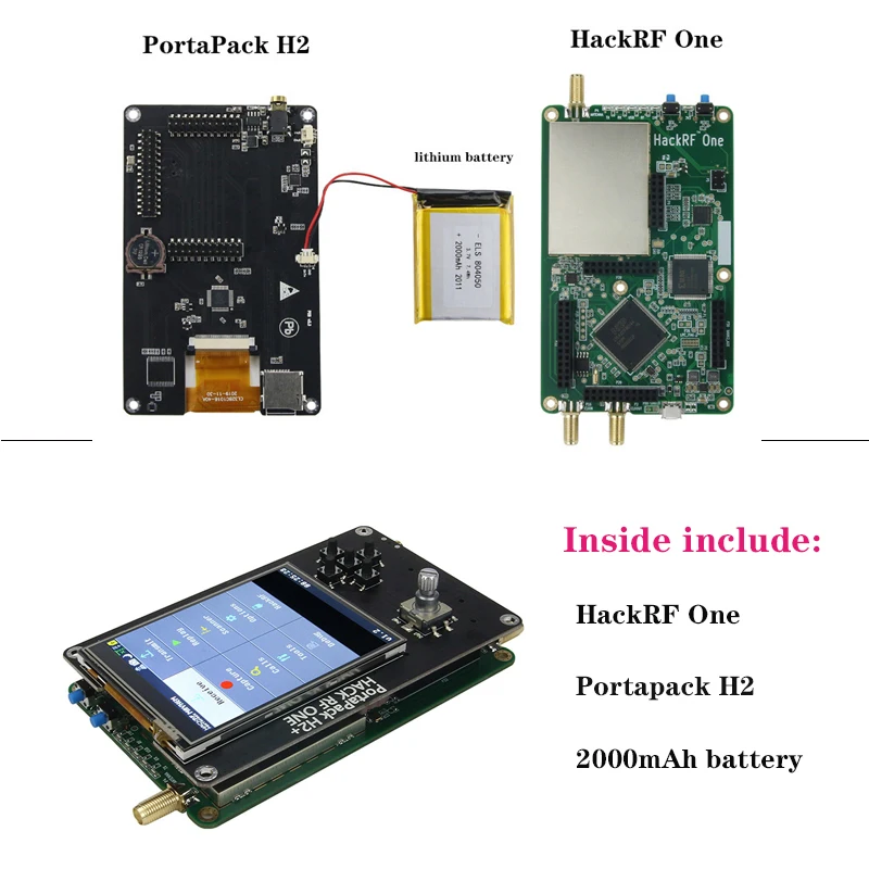 Wishcolor HackRF One R9 V1.9.1 PortaPack H2 + HackRF One + 5 ׳ +  ̺ SDR Ʈ  , 1MHz-6GHz 