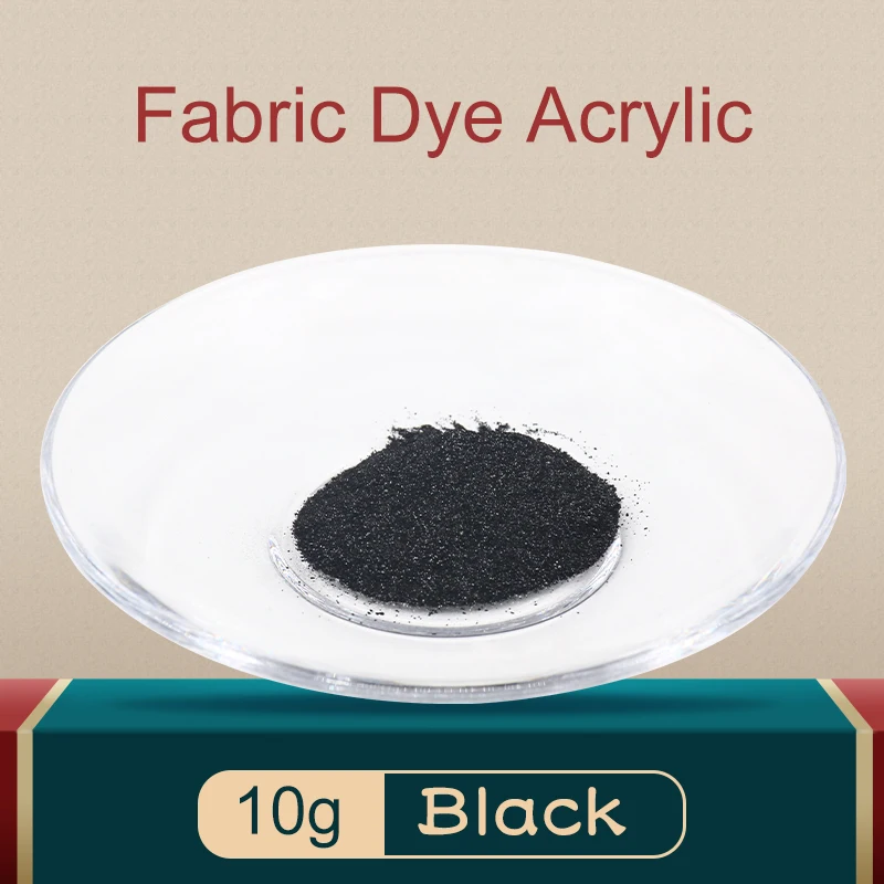 10gBlackColorFabricDyeAcrylicPaintPowderforClothingTextile