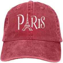 Регулируемая бейсболка для женщин и мужчин с Эйфелевой башней