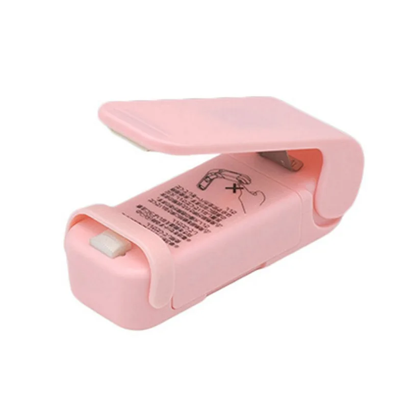 

Clips Handheld Mini Electric QuickDone Vacuum Food Sealer Plastic Bag Heat Sealing Snacks Sealer Machine Pink