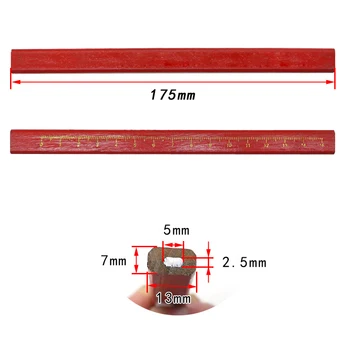 

10X Carpenter Pencils Lead Sharpener &Scale For DIY Builder Woodworking