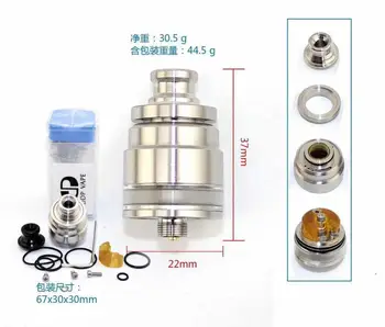 

SXK ddp rdta vape monarch rdta airflow control 22mm diameter 316SS tank electronic cigarette atomizers for box mod Doggy Style