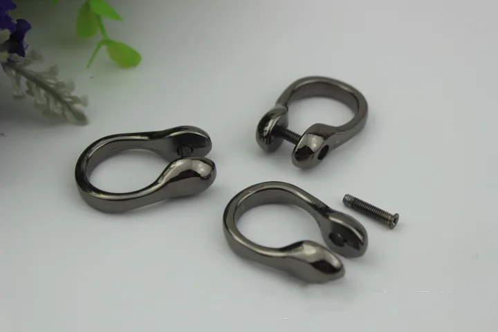 10 шт./30 шт. 8 мм Съемная D кольцевая Пряжка DIY металлическая пряжка, карабин крючки сумка кожаная сумка через плечо с ремешком зажимной винт аксессуары