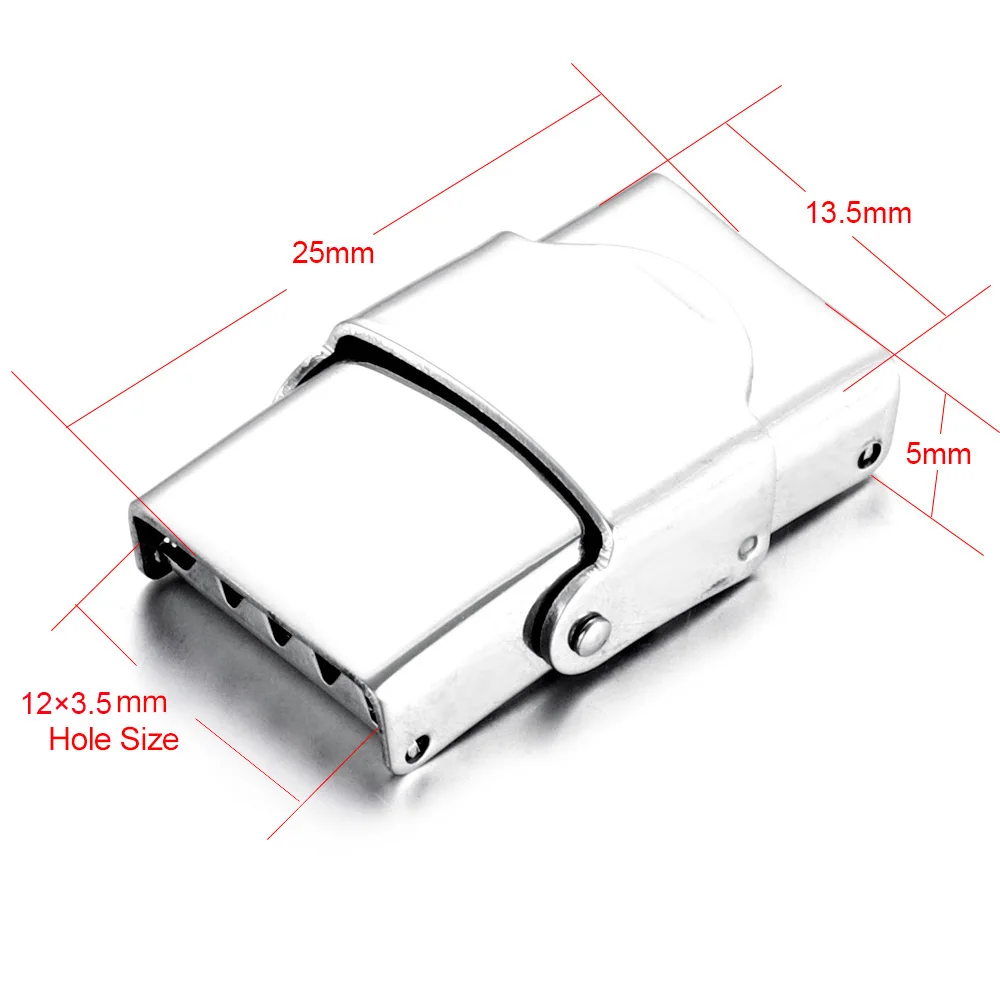 Fit 12x3.5mm 10 шт. застежка из нержавеющей стали обжимной челюсти крюк часы ремешок застежки для кожаный браслет ювелирных изделий DIY разъемы пряжки поставки - Цвет: Fit 12x3.5mm