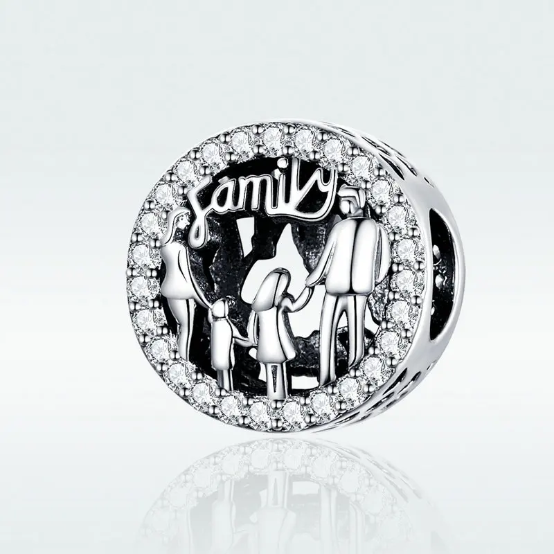 

CodeMonkey 925 Sterling Silver Family of Four Beads Charms Original Pandora fit Bangles & Bracelets Women Fashion Jewelry C1184
