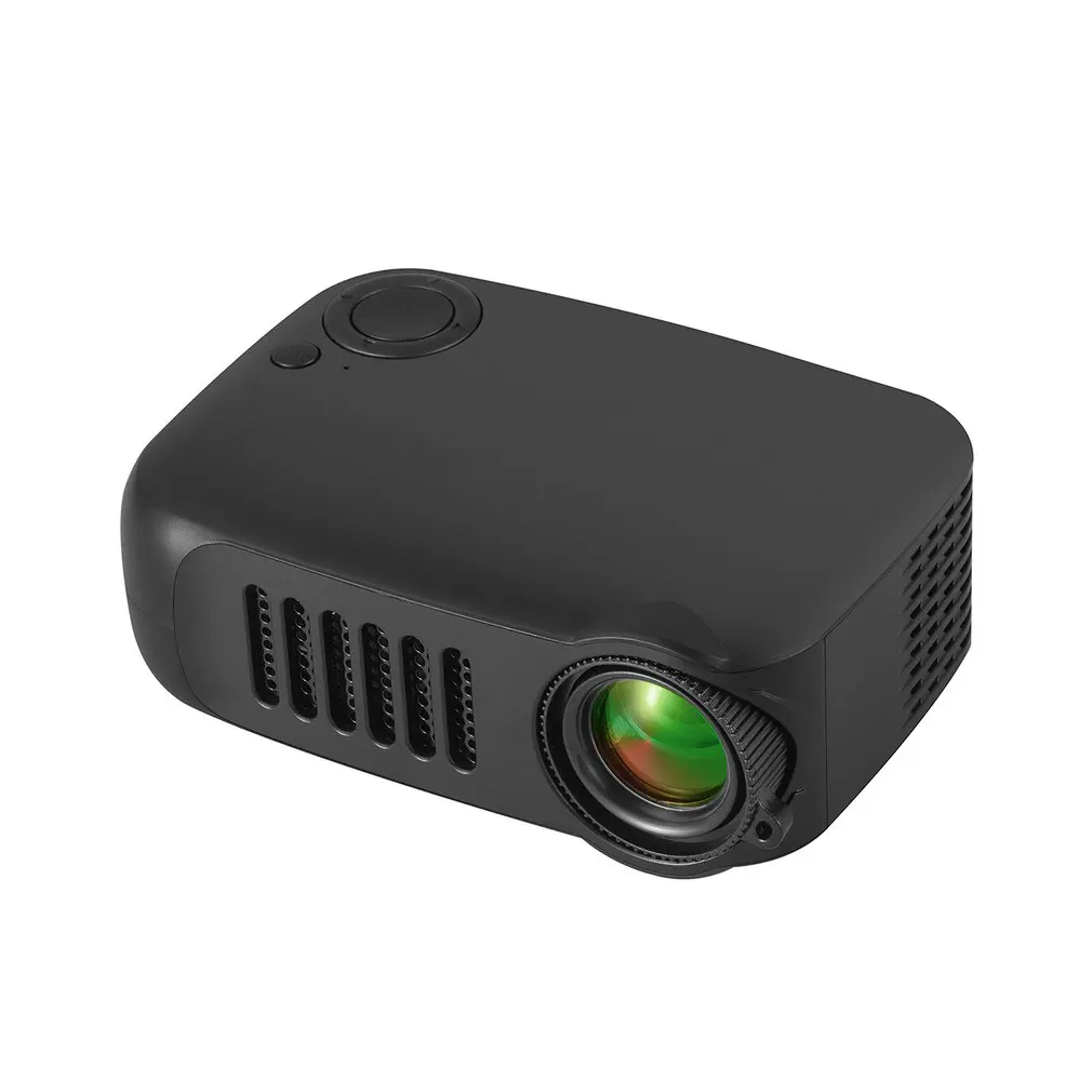 

A2000 Home Mini Pico Projector Led Entertainment Support Hd Projector Highlight Optical Lens Multifunctional Interface Black