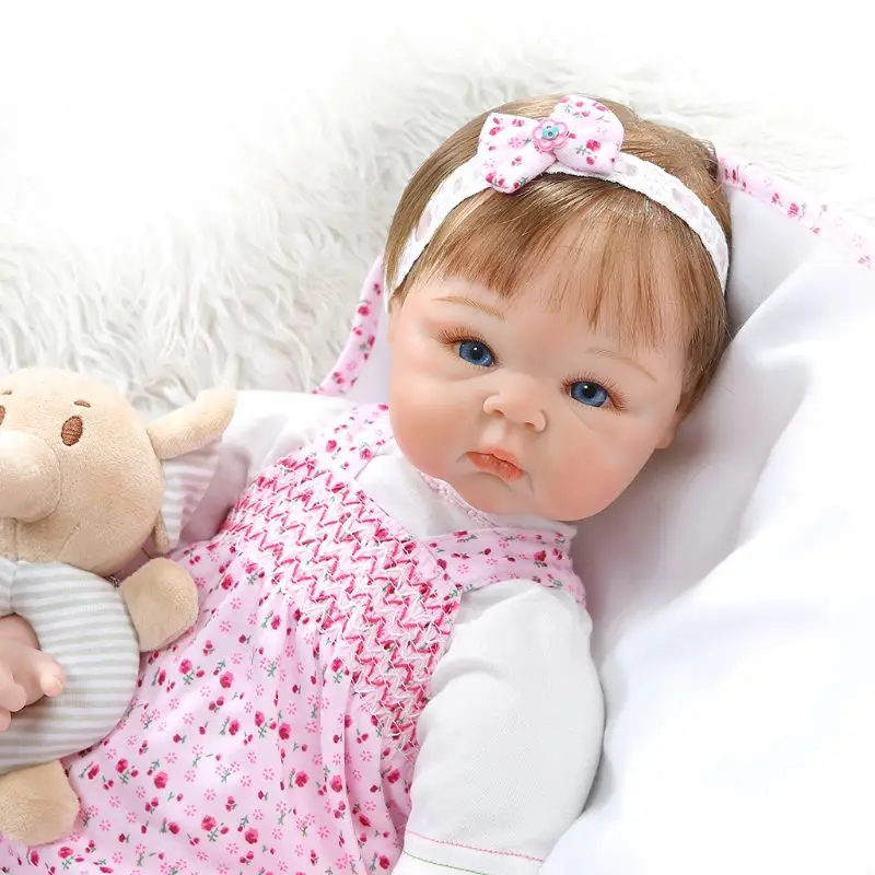 

55cm Realistic Reborn Doll Soft Silicone Vinyl Newborn Babies Girl Elephant Lifelike Handmade Toy Children Birthday Gift 95AE