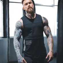 Спортивный жилет для мальчиков в европейском и американском стиле, Мужская дышащая футболка без рукавов для занятий фитнесом