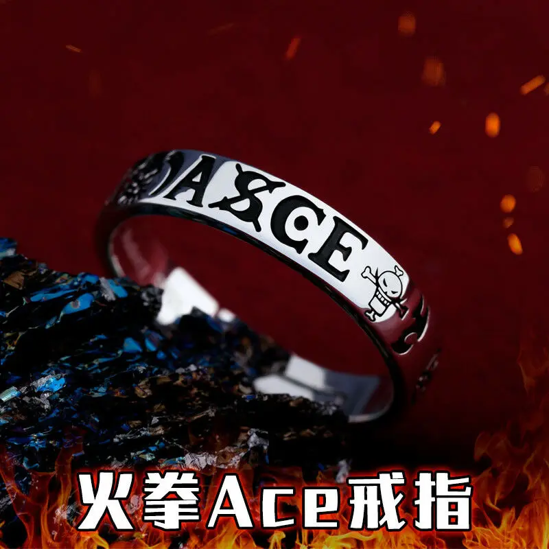 Горячая аниме одна штука Portgas D Ace кольцо 925 серебро Cos подарок