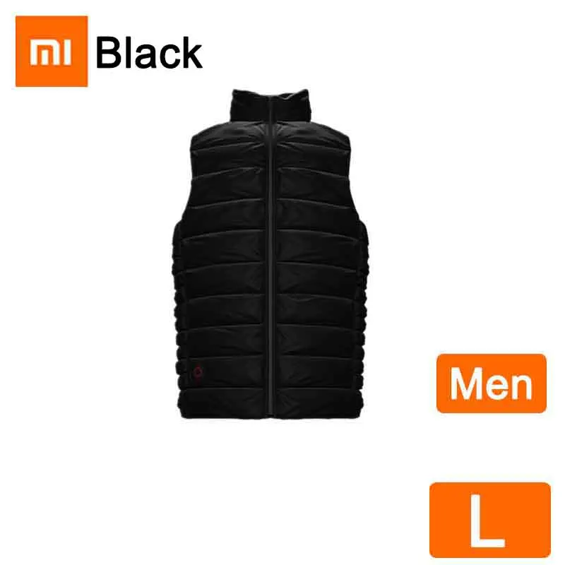 Xiaomi Mijia Graphene Интеллектуальный USB 4 файла контроль температуры жар гусиный пух сжигание жилет пара модель для зимы для женщин и мужчин - Цвет: Black Men L 2