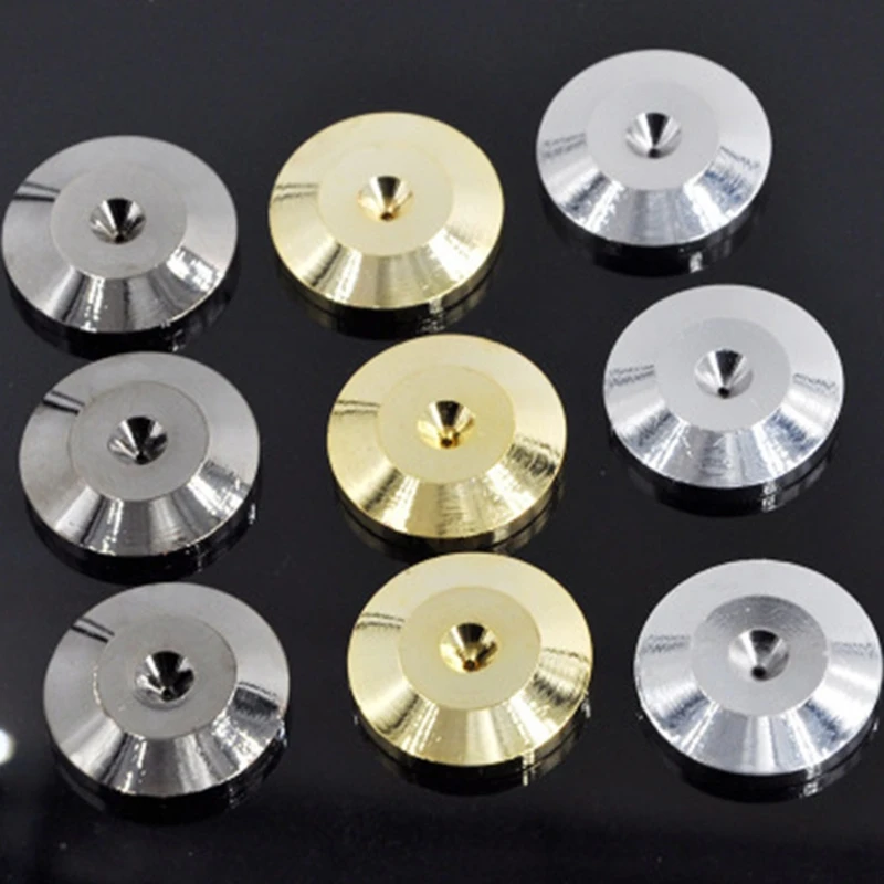 25x5mm 범용 알루미늄 합금 스피커 스파이크 패드, 스피커 충격 베이스 패드, 절연 스탠드 피트, 콘베이스 매트, 바닥 디스크, 8 개