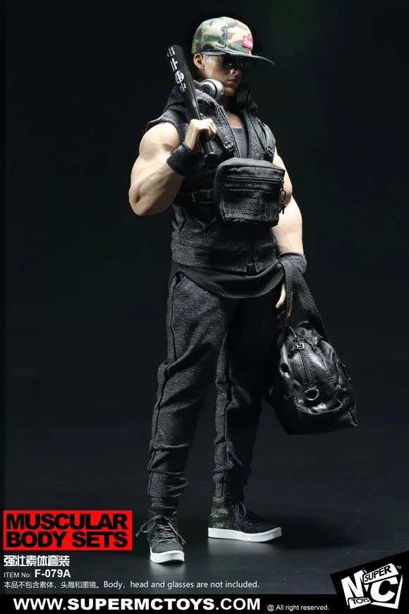 SUPERMC TOYS1/6 F-079 Мужская модная одежда с шапкой кроссовки модель для M34 M35 сильный мусль фигуры тела