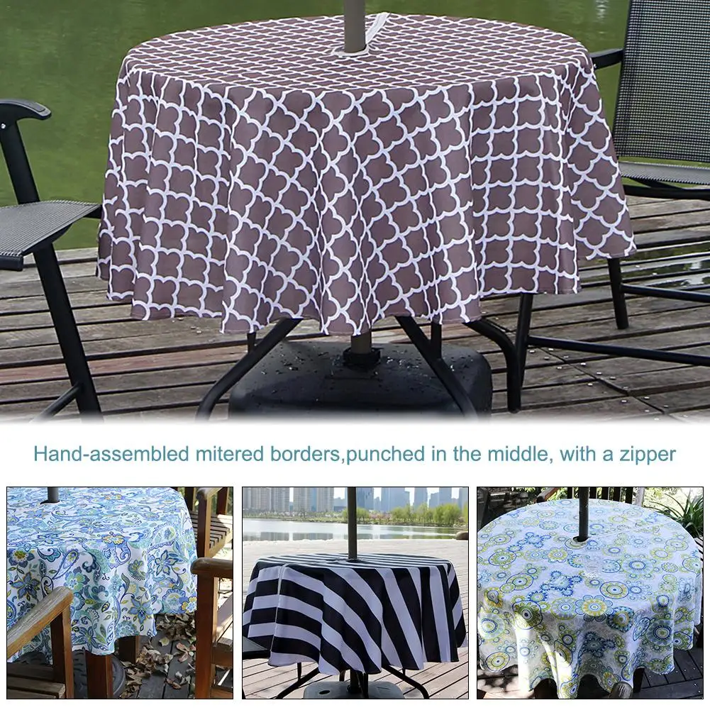 

Outdoor Tablecloth Waterproof Table Cover Polyester table cloth coffee Garden Tabletop Decor home decoration