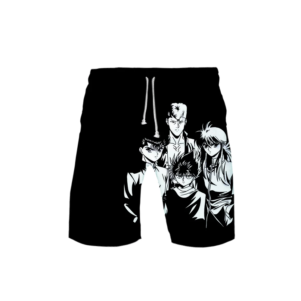Йюйю хакушо комиксов Для мужчин в стиле «хип-хоп», шорты Мужские Шорты для купания новые летние быстросохнущая пляжные шорты мужские хип-хоп Короткие штаны пляжная одежда