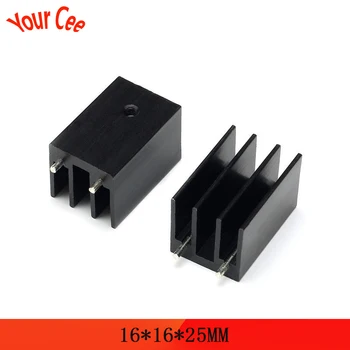 

5pcs 16*16*25mm TO-220 Heatsink Cooling Fin Radiator Aluminum Cooler Heat Sink 16X16X25mm