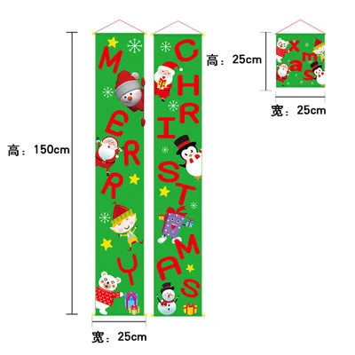 Новые рождественские украшения для дома, кухни, Скалка, фартук, висячий флаг, муфта, Настольная дорожка, наклейка, рождественские принадлежности - Цвет: Couplet A