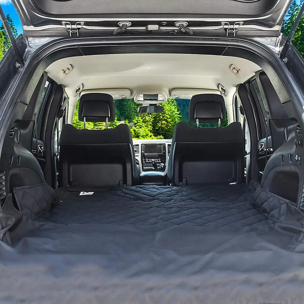 

Car Extended Trunk Finishing Mat Waterproof Canvas SUV Car Trunk Carpet For Dog Cat Pet Transportation Cargo Protector Cushion