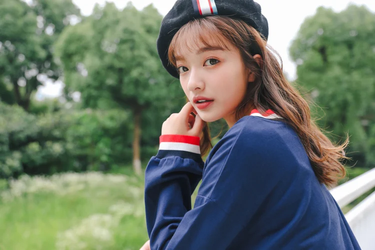 Женские свитшоты японский Harajuku Ulzzang Повседневная Толстовка с вышитыми буквами Женская Корейская Kawaii одежда для женщин