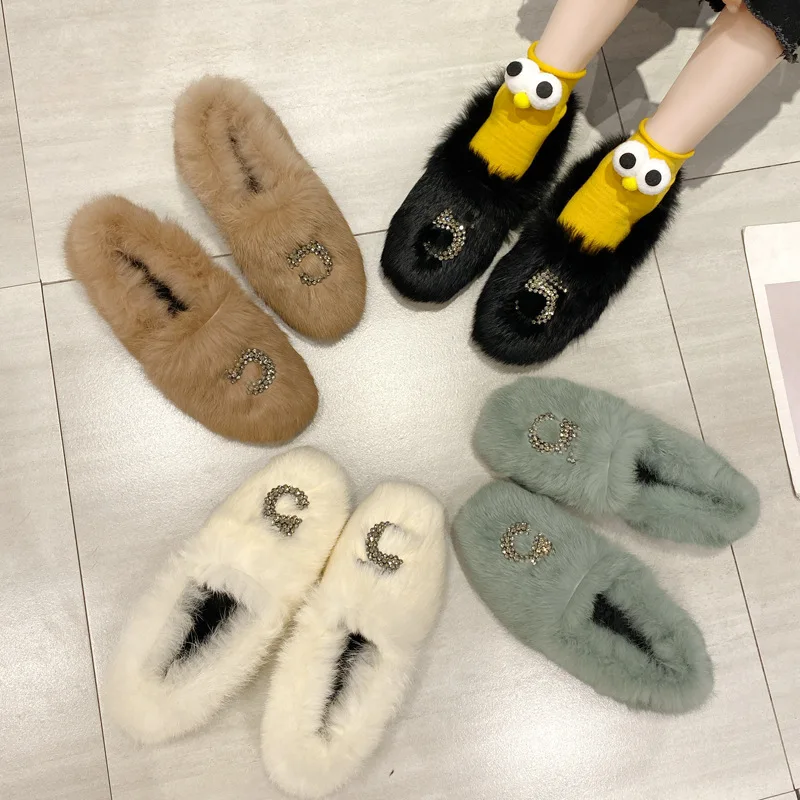 С натуральным кроличьим мехом женские сапоги на меху Женские с металлической