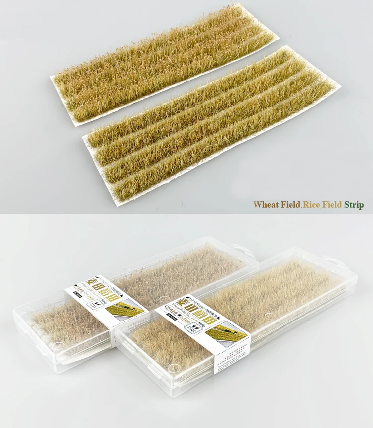 Rice and wheat field scene model  1 / 72 1 / 87 ho train sand table DIY miniature landscape material high quality 5