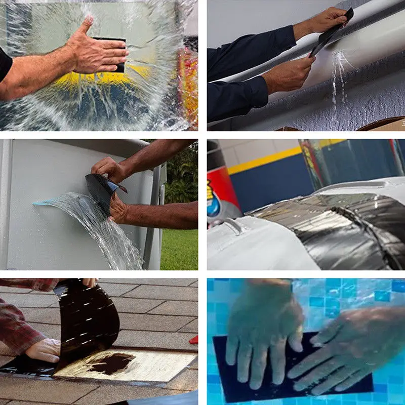 Repair Tape Super Strong Waterproof Tape 150cm Fiber Stop Leaks  Self Adhesive Tape Bathroom Duct Sealing Fix Insulating Tape