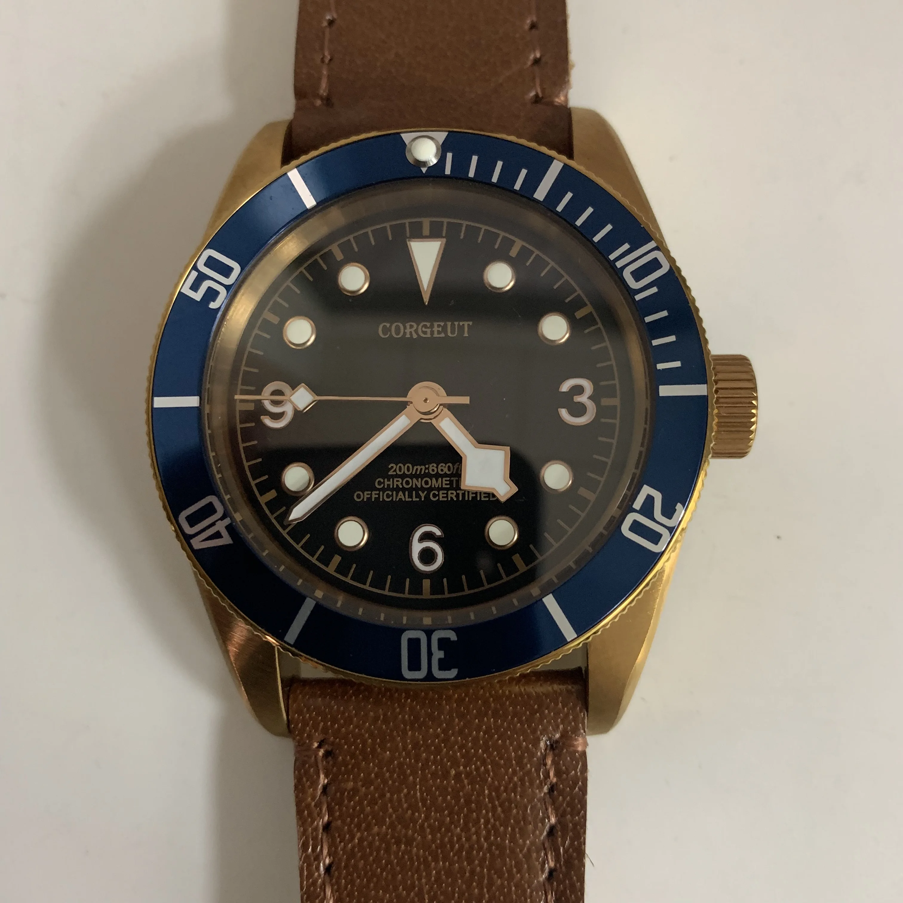 

41mm Automatic Mechanical M79250BA Watches Bronze Case Luminous Marks Sapphire Glass Automatic waterproof Men's Watch