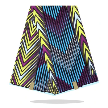 

Veritable Ankara Wax Prints Cotton Fabric 100%High Quality African Wax Dye Printed Fabric For Sewing By The Yards RV12-60