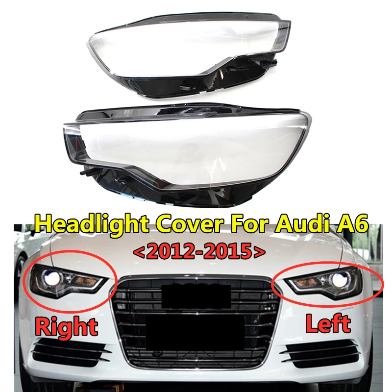 

Auto Replacement Accessories Front Bumper Car Light Covers PC Headlight Cover Headlamp Lens For Audis A6 C7 2012 2013 2014 2015
