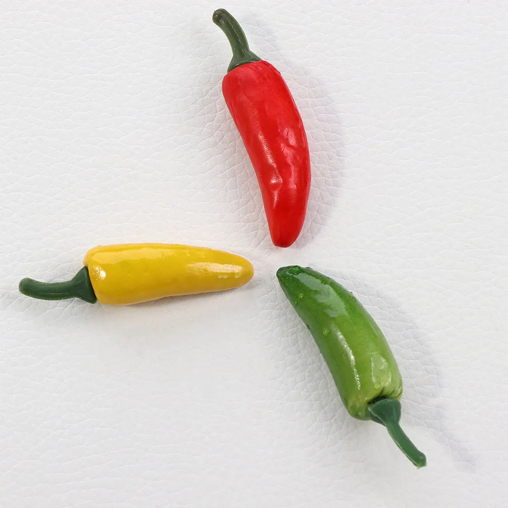 Artificial Plastic Simulation Chili Pepper Plants 10 Pcs Corsage Putting Fruit Vegetables for New Year's Home Decoration