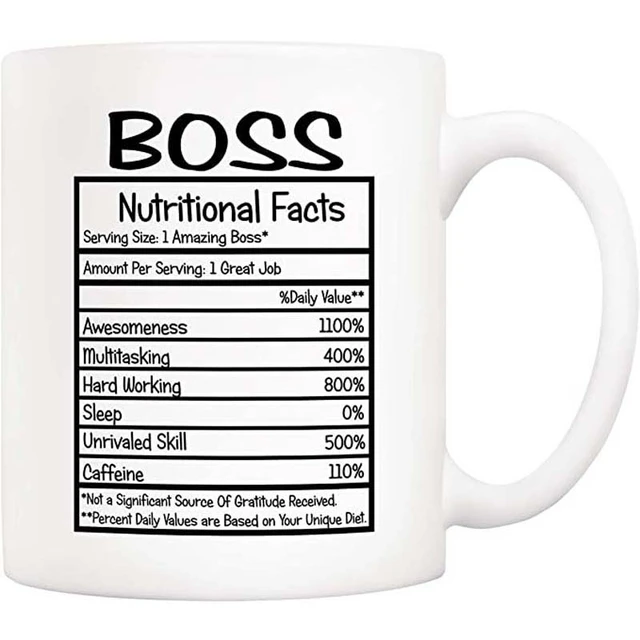 Bosses Day Gifts Funny Boss Nutritional Facts Coffee Mug Christmas Gifts, Funny  Gift From Co-worker Colleague, Birthday Present - Mugs - AliExpress
