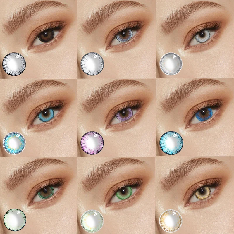 

2pcs/pair 3 Tone Series Colored Contact Lenses for eyes Colored Eye Lenses Color Contact lens Beautiful Pupil