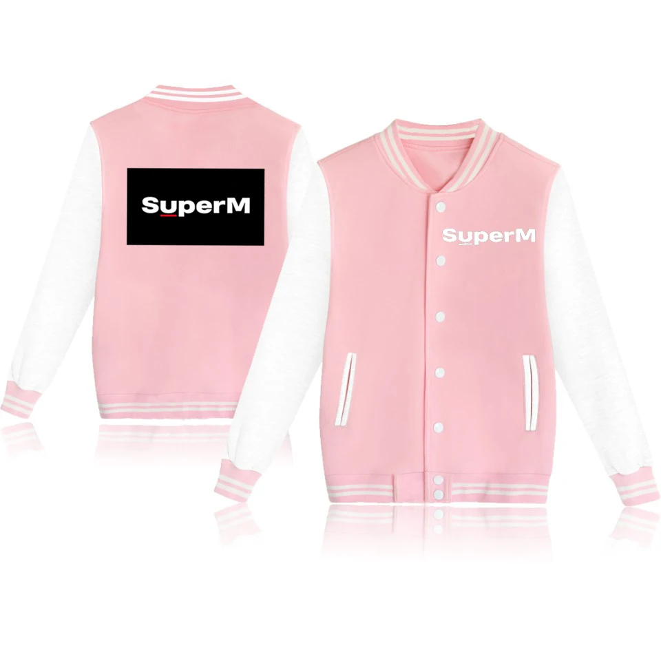 Бейсбольная куртка KPOP SuperM MARK, пальто, спортивный костюм, женская одежда в стиле хип-хоп, уличная толстовка, куртки в стиле Харадзюку, зимняя одежда с длинным рукавом - Цвет: 10
