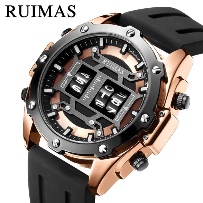 

Relogio Masculino Sport Waterproof Watches Personality creative roller watch Men Luminous Top Brand Luxury Quartz Watch 2019