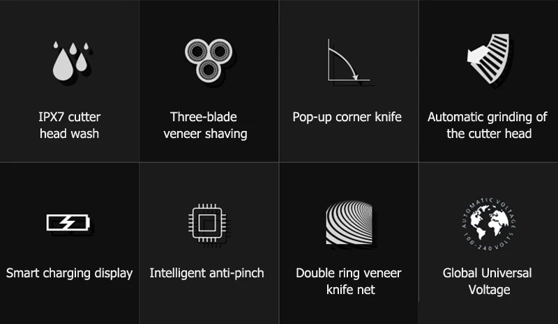 Перезаряжаемая электробритва с плавающим тройным лезвием, электрическая бритва, машина для мытья всего тела, мужской триммер для носа и бороды 45D
