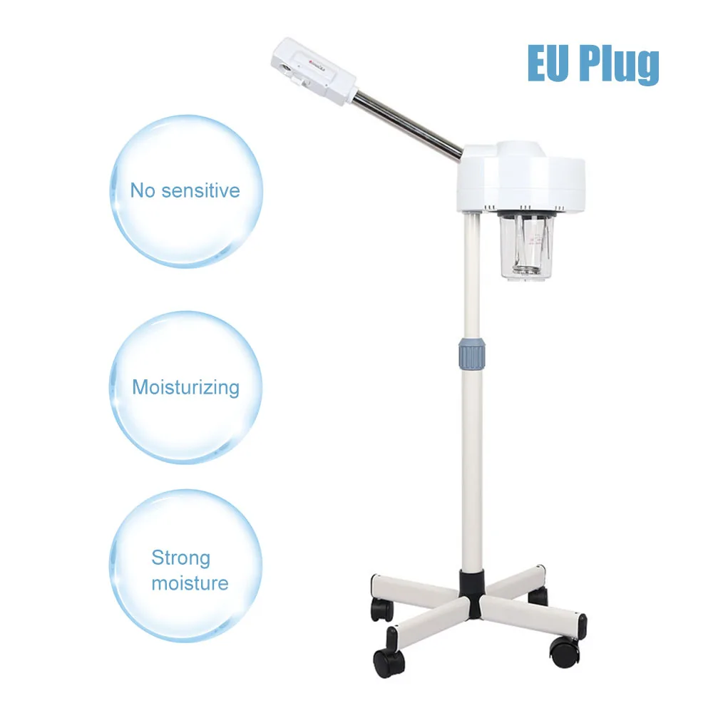 EU Plug Регулируемый Пароварка для лица, испаритель, бытовой распылитель, пароварка для лица, инструмент для красоты, ионный гидратор, инструмент для ухода за кожей лица - Цвет: EU Plug