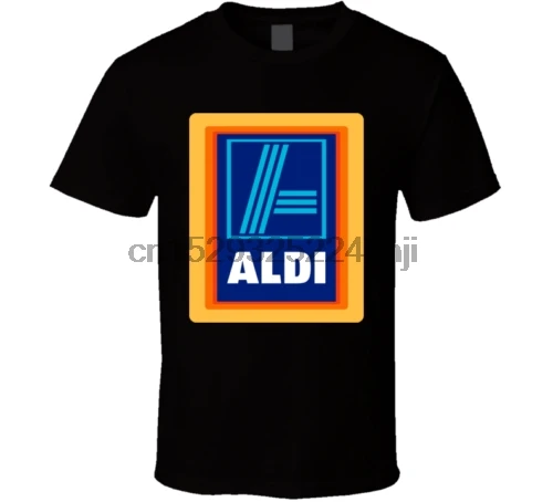 Новинка продуктовый магазин Aldi продуктов питания супермагазин черные футболки