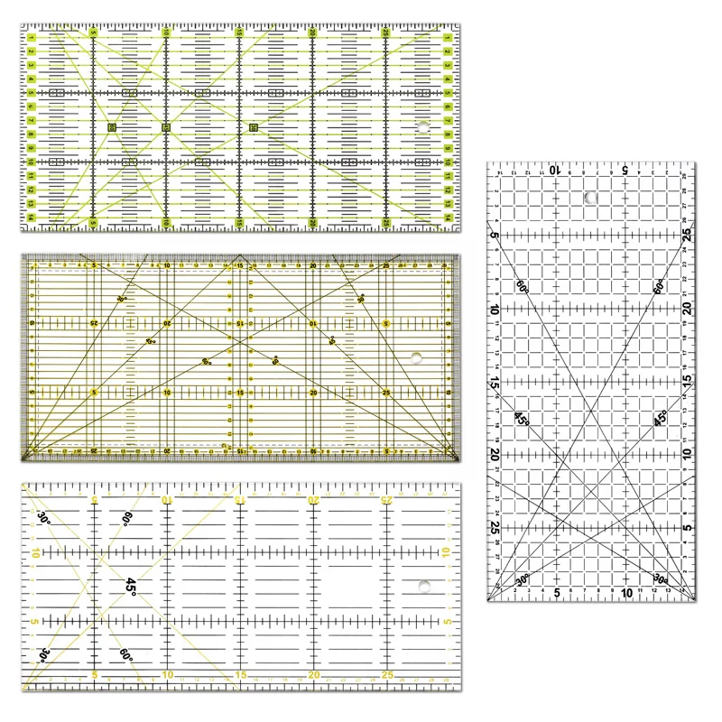 30 * 15 Cm Patchwork Ruler Quilting Tools High Grade Acrylic Material Transparent Ruler Scale School SupplieCutting Ruler