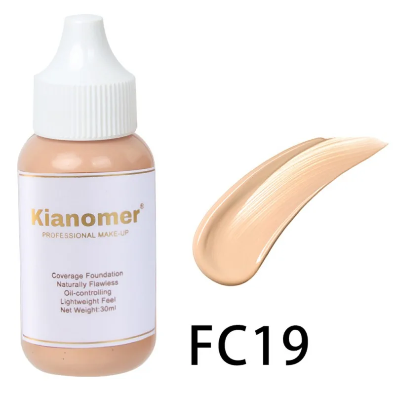 A10 30ml Liquid Foundation Moisturizing Cover Scars Acne Marks Freckles Pores Liquid Concealer - Цвет: A10