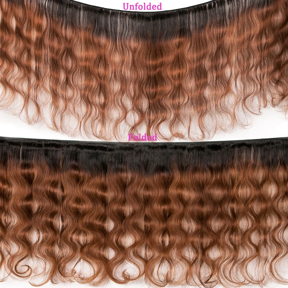 Бразильские пучки для плетения волос человеческие волосы объемная волна 3 пучка 1B30 коричневый цвет Омбре remy волосы для наращивания 8-26 дюймов для черных женщин