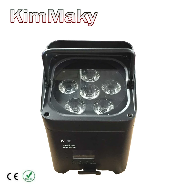 Алюминиевый 6x18 Вт Светодиодный светильник Par 9600MHA беспроводной куб с