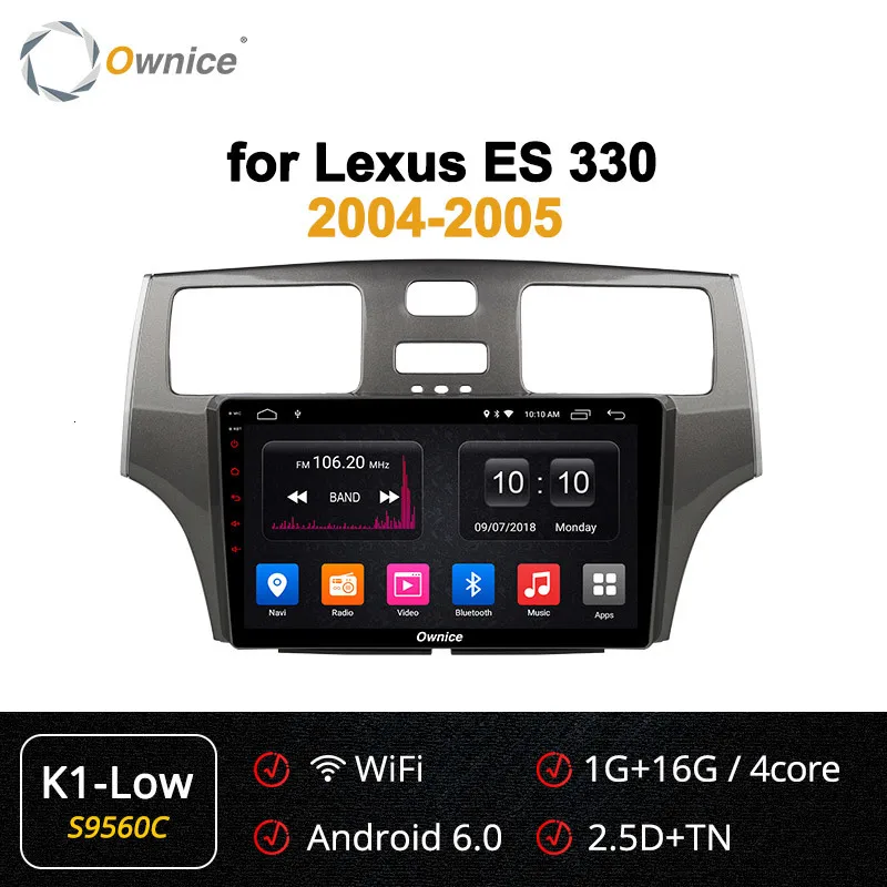 Ownice K1 K2 K3 Octa Core 2 Din Android 9,0 автомобиля gps навигации стерео проигрыватель для Lexus ES 330 MCV31 2004 2005 2 Гб Оперативная память 4 аппарат не привязан к оператору сотовой связи