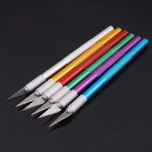 Нескользящий металлический нож для скальпеля набор инструментов Резак гравировальные ремесленные ножи+ 5 шт. лезвия для мобильного телефона PCB DIY ремонт ручных инструментов