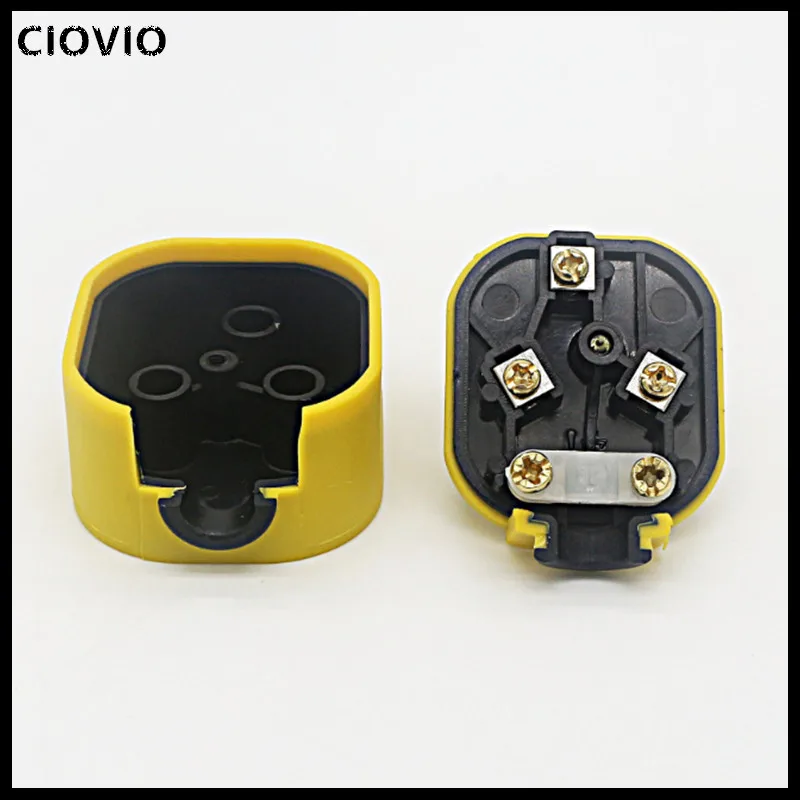 CIOVIO 10 шт. желтый трехполюсный взрывозащищенный прорезиненный огнестойкий и анти-напряжение разъем питания и разъем преобразования