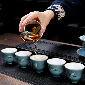 

Tea Cup Set Tea Pot Gold Jingdezhen Painted Cup Bone Tea Set Sterling Silver Teapot Tea Set Cups Box Wooden CVI100F 2